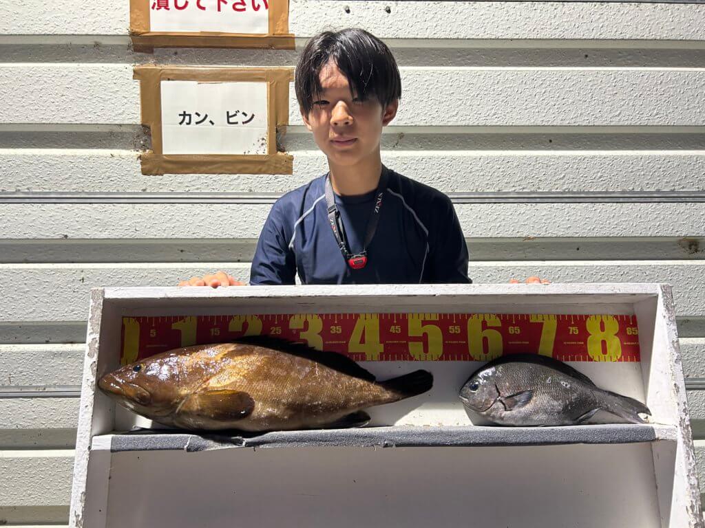 山陰 浜田港 渡船 金時丸 2025年8月17日 波止 釣果報告1